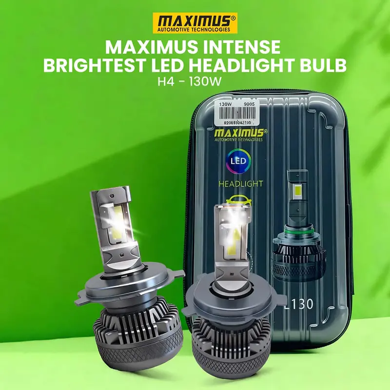 Maximus Intense Brightest Led Headlight Bulb - H4 -130W 1