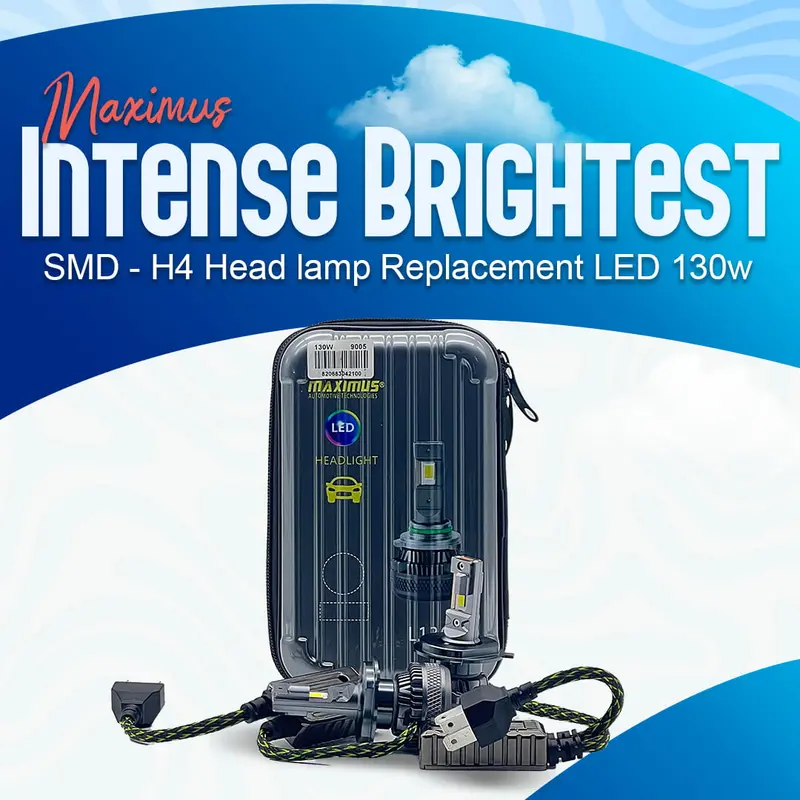 Maximus Intense Brightest Led Headlight Bulb - H4 -130W 2