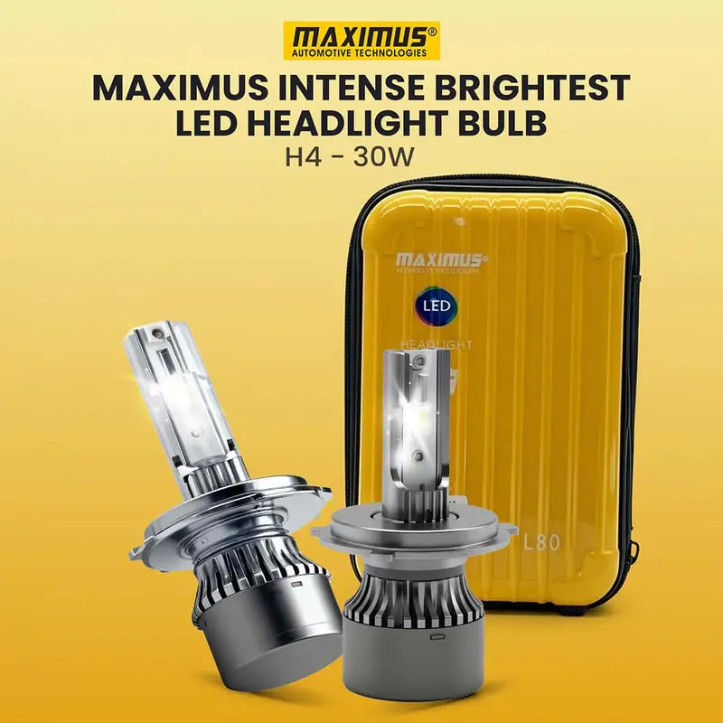 Maximus Intense Brightest Led Headlight Bulb - H4 - 30W 1