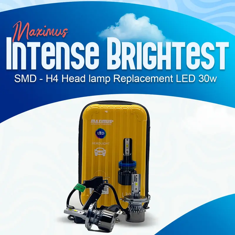 Maximus Intense Brightest Led Headlight Bulb - H4 - 30W 2