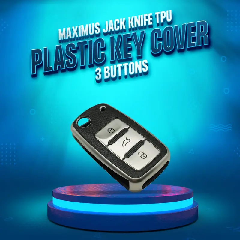 Maximus Jack Knife Alarm System Remote Tpu Plastic Key Cover Style - Leather Texture - Design Key Cover 3 Buttons 1