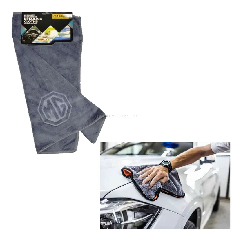 Maximus Mg Logo Microfiber Cloth Mfc-34 40X40cm 400Gsm - Super Soft Cloth- Grey 2