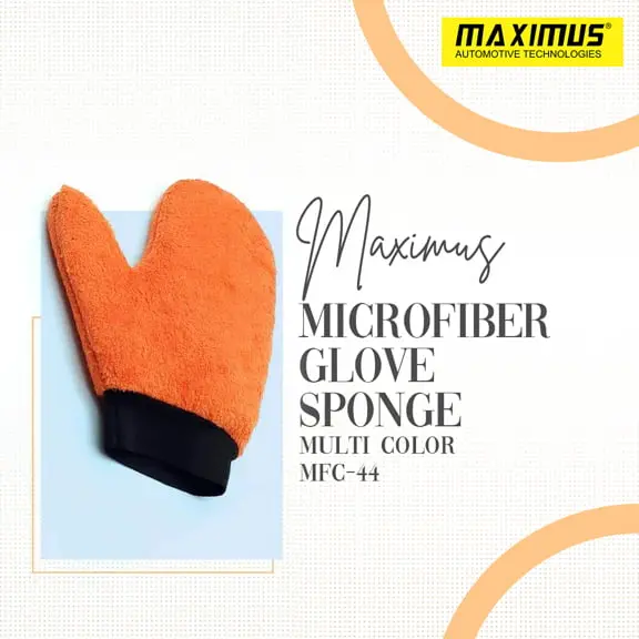 Maximus Microfiber Glove Mfc-44 Multi Color Car Wash Sponge - Wash Mitt | Microfiber Car Wash Sponge | Washmitt Pad 1