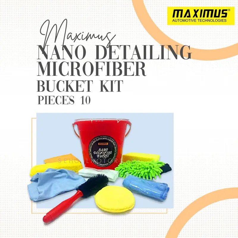Maximus Nano Detailing Microfiber Bucket Kit - 10 Pieces 1