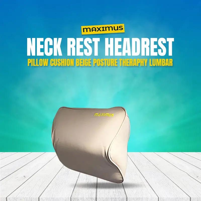 Maximus Neck Rest Headrest Pillow Cushion Beige Posture Therapy Lumbar 1