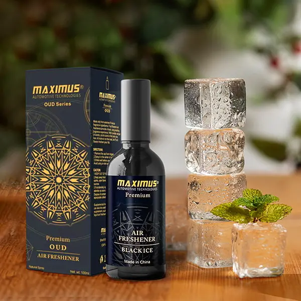 Maximus Oil-Based Liquid Air Freshener Spray Black Ice Scent (100Ml) - Gross Weight 350 Ml 1