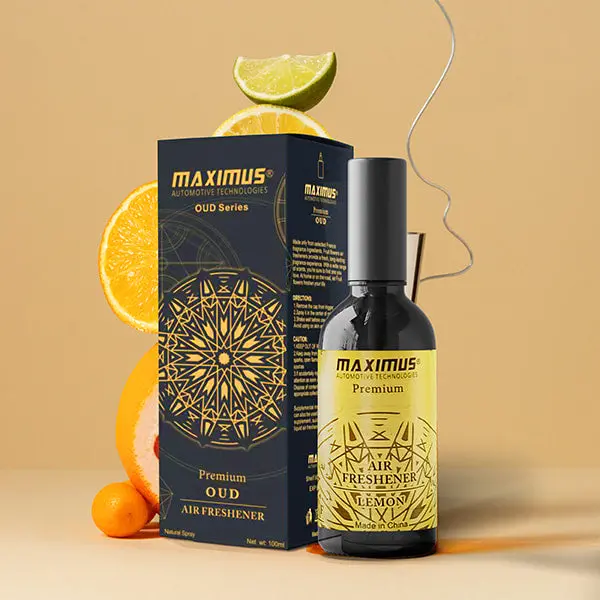 Maximus Oil-Based Liquid Air Freshener Spray - Lemon Scent (100Ml) 1
