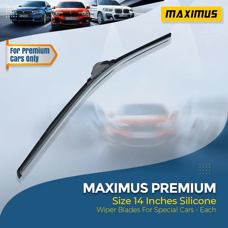 Maximus Premium 14 Inches Silicone Wiper Blades For Special Cars Each 1