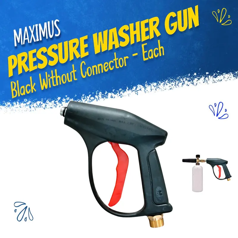 Maximus Pressure Washer Gun Black Without Connector  - Each 1
