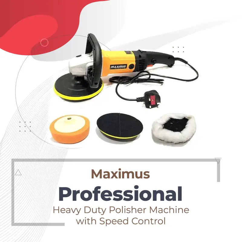 Maximus Professional Heavy Duty Polisher Machine With Speed Control - Grinder | Buffer | Sander | Detailing Equipment 2