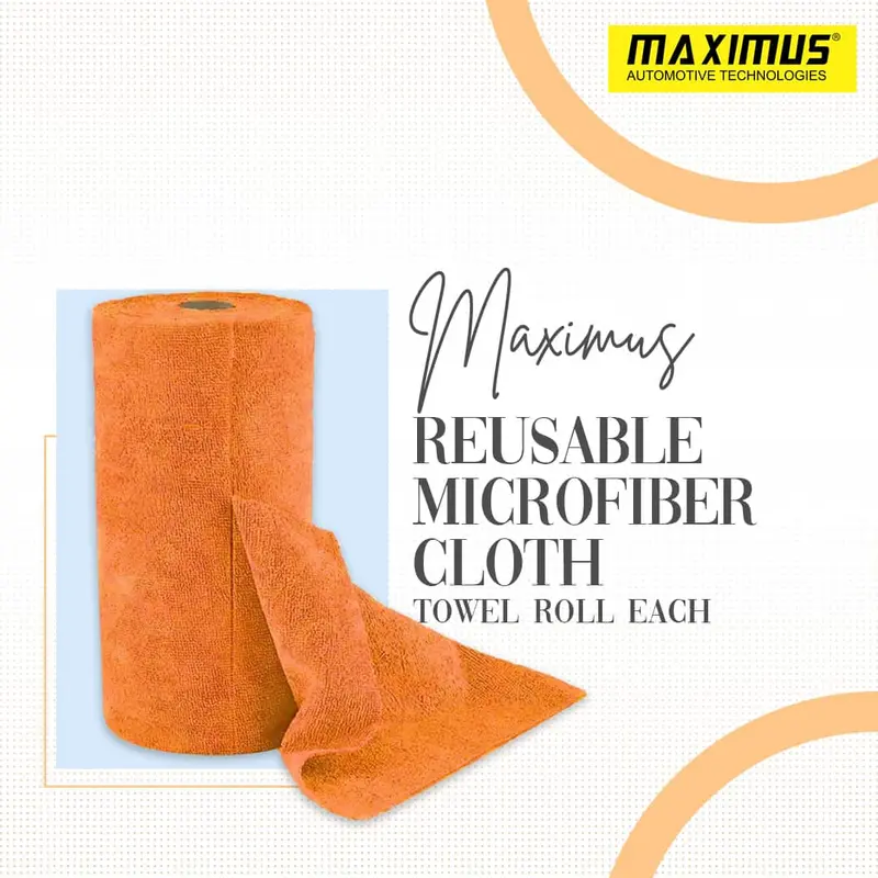 Maximus Reusable Microfiber Cloth Towel Roll Each Mfc-73 - Multi | Absorbent Cleaning Cloth For Kitchen, Car, Garage 1