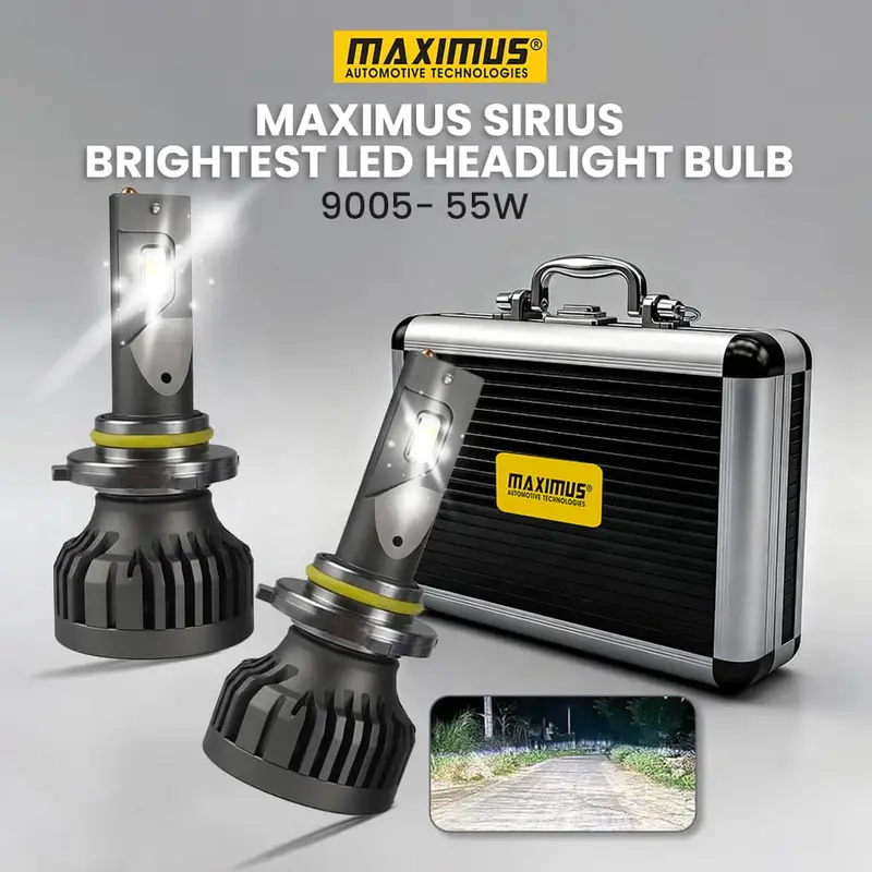 Maximus Sirius Brightest Led Headlight Bulb - 9005 - 55W 1
