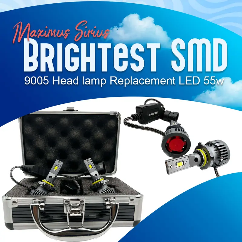 Maximus Sirius Brightest Led Headlight Bulb - 9005 - 55W 2