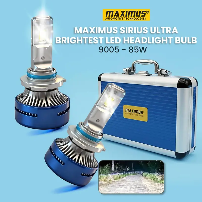 Maximus Sirius Ultra Brightest Led Headlight Bulb - 9005 - 85W 1