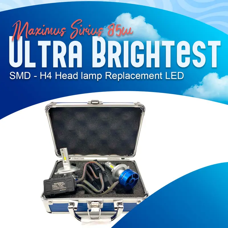 Maximus Sirius Ultra Brightest Led Headlight Bulb - H4 - 85W 2