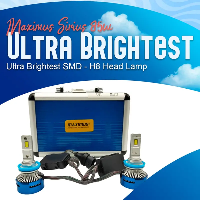 Maximus Sirius Ultra Brightest Led Headlight Bulb - H8 - 85W 2