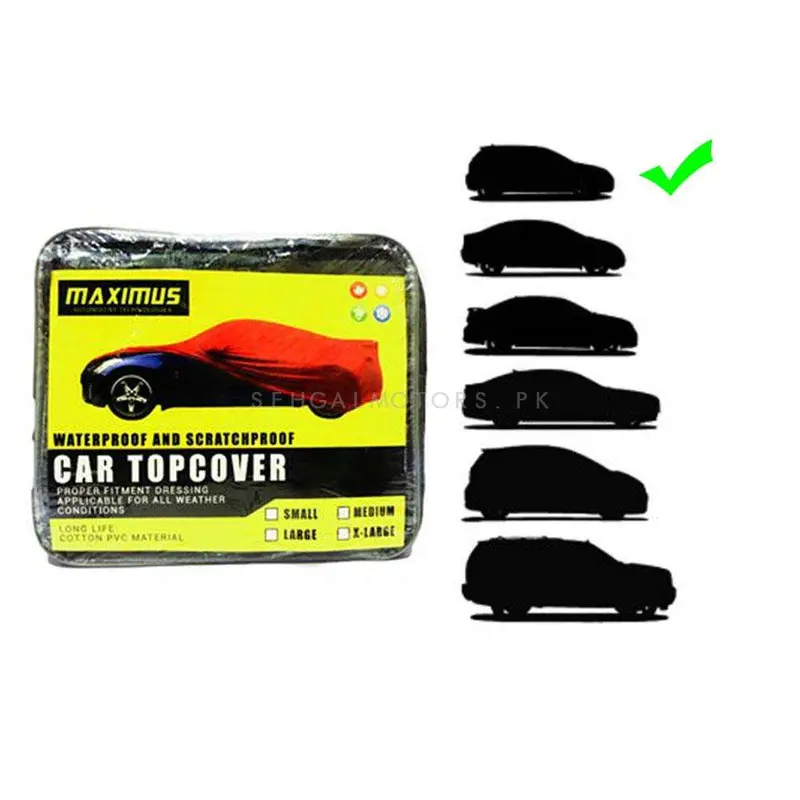 Maximus Small Non Woven Scratchproof Waterproof Car Top Cover - Small Size 2