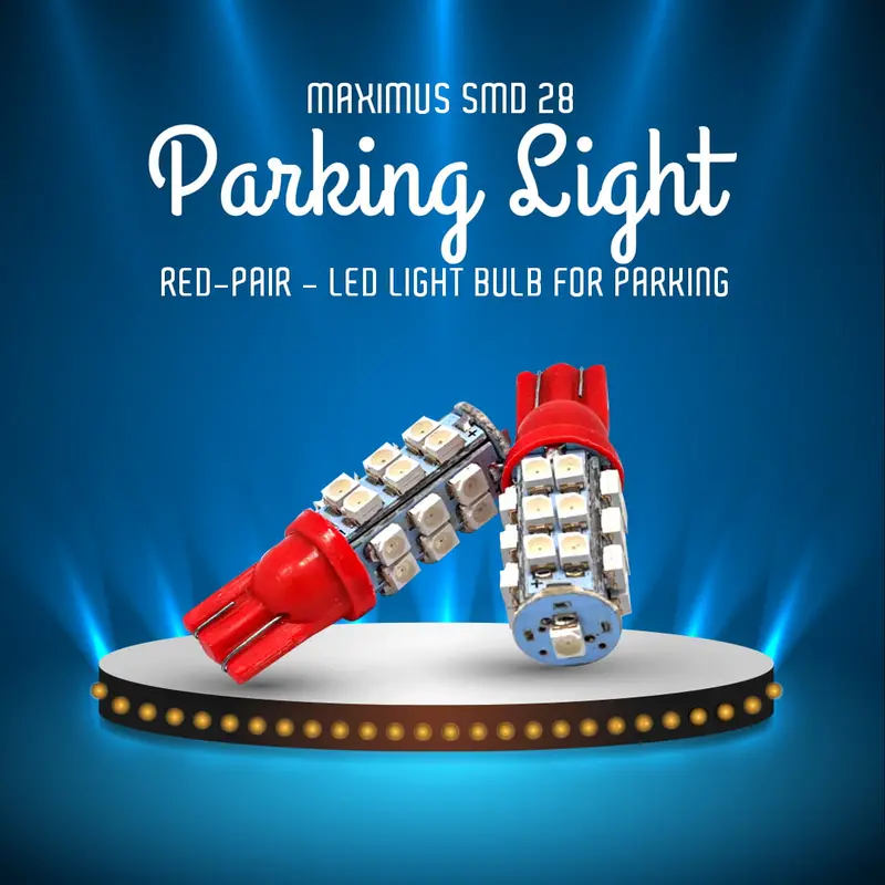 Maximus Smd 28 Parking Light Red - Pair - Led Light Bulb For Parking | Smd Car 1