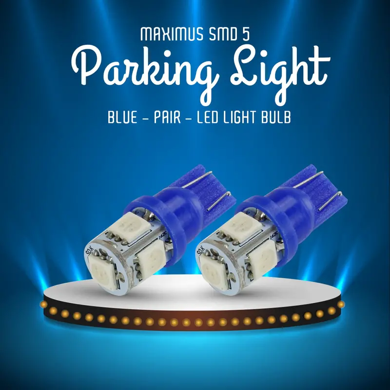Maximus Smd 5 Parking Light Blue - Pair - Led Light Bulb For Parking | Smd Car Interior Reading Dome Lamp 1