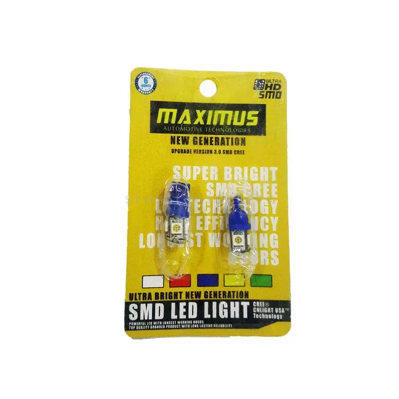 Maximus Smd 5 Parking Light Blue - Pair - Led Light Bulb For Parking | Smd Car Interior Reading Dome Lamp 2