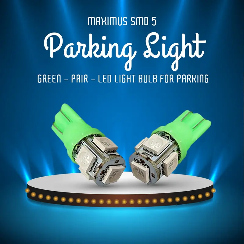 Maximus Smd 5 Parking Light Green - Pair - Led Light Bulb For Parking | Smd Car Exterior Parking Lamps 1