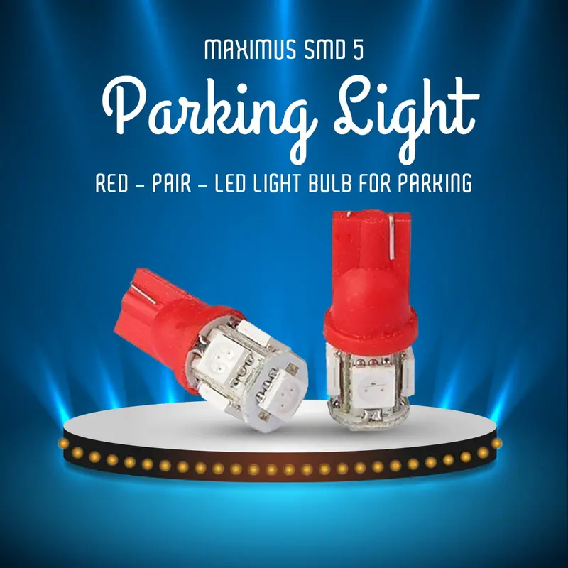 Maximus Smd 5 Parking Light Red - Pair - Led Light Bulb For Parking | Smd Car Interior Reading Dome Lamps 1