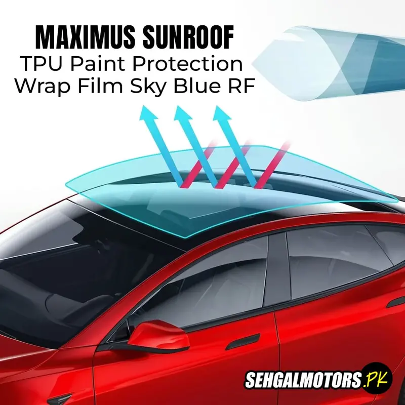 Maximus Sunroof Tpu Paint Protection Film Sky Blue Rf 1