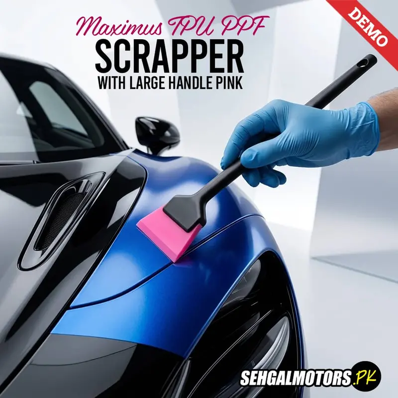 Maximus Tpu Paint Protection Film Scrapper With Large Handle Pink - 6 Cm 23 Cm 1
