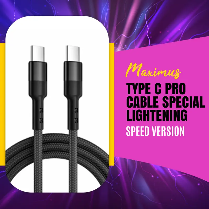 Maximus Type C  Pro Cable Special Lightening Speed Version - Quick Charging Data Cables | Mobile Cable | Charger Cable | Data Cable 1
