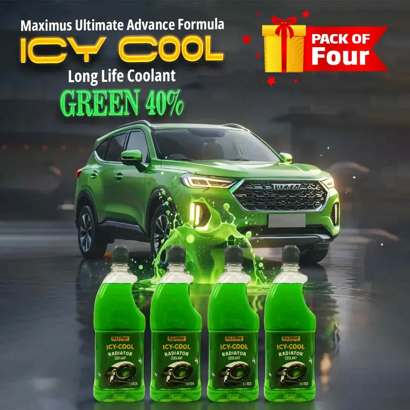 Maximus Ultimate Advance Formula Icy Cool Coolant Green 40% Pack Of 4 - - Long Life Coolant 1