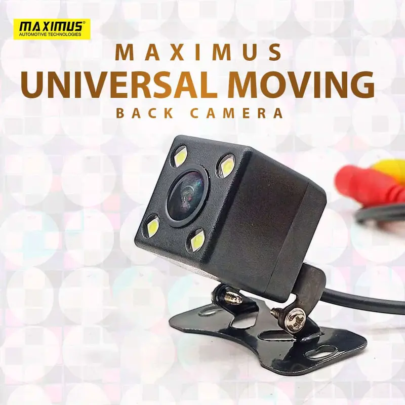 Maximus Universal Waterproof Reverse Camera - High-Quality Rear View Parking Assistance 1