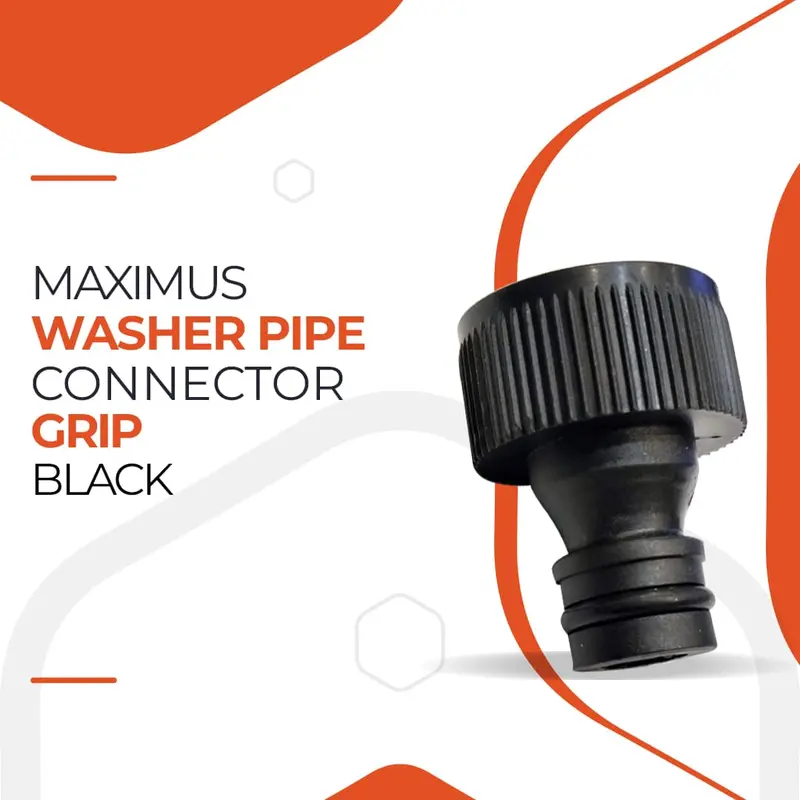Maximus Washer Pipe Connector Grip - Black 2