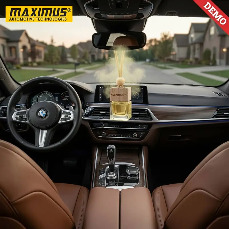 Maximus Wooden Car Perfume Diffuser Cool Black Ac Vent & Hanging 2