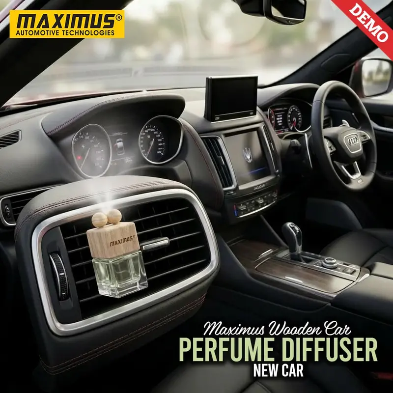 Maximus Wooden Car Perfume Diffuser New Car Ac Vent & Hanging 1