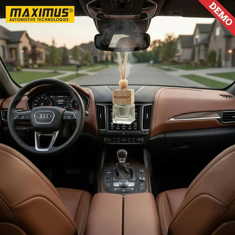 Maximus Wooden Car Perfume Diffuser New Car Ac Vent & Hanging 2