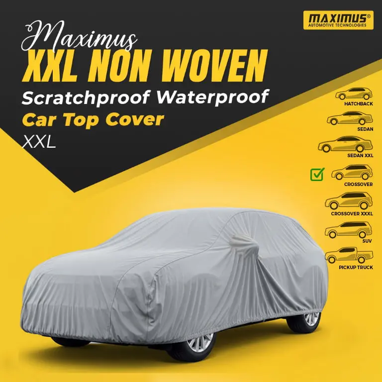 Maximus Xxl Non Woven Car Top Cover - Xxl Cross Over Size - Scratchproof Waterproof 1