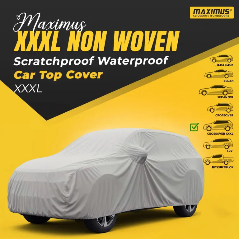 Maximus Xxxl Non Woven Scratchproof Waterproof Car Top Cover - - Xxxl Premium Cross Over Size 1