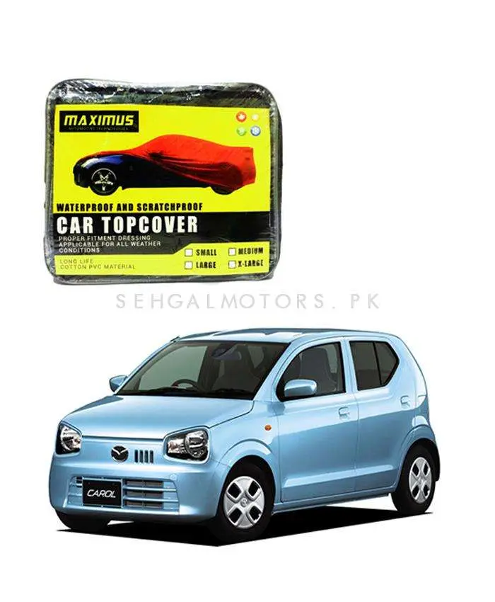 Mazda Carol Class Maximus Non Woven Car Top Cover 2014-2017 - - Scratchproof And Waterproof - Without Belt 2