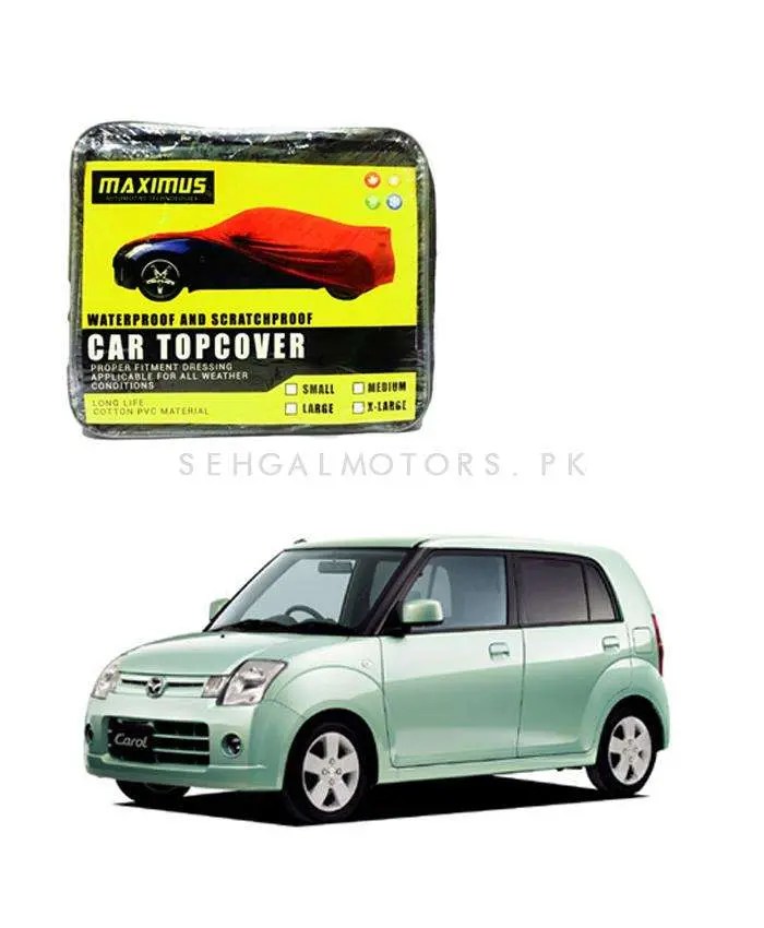 Mazda Carol Maximus Non Woven Car Top Cover 2004 - 2009 - - Scratchproof And Waterproof - Without Belt 2