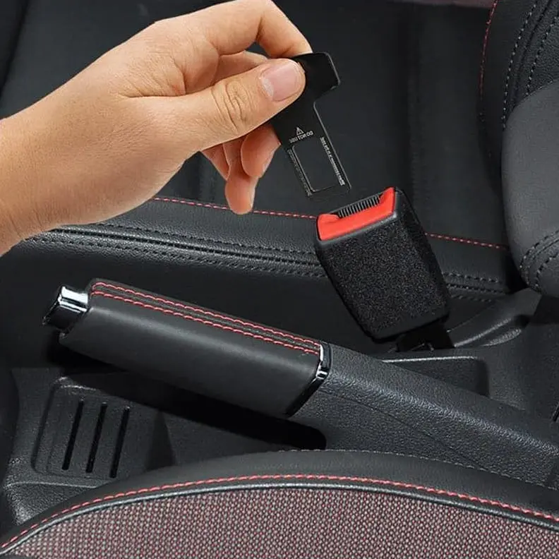 Mazda Mini Seat Belt Clip Metal Black - Pair 2