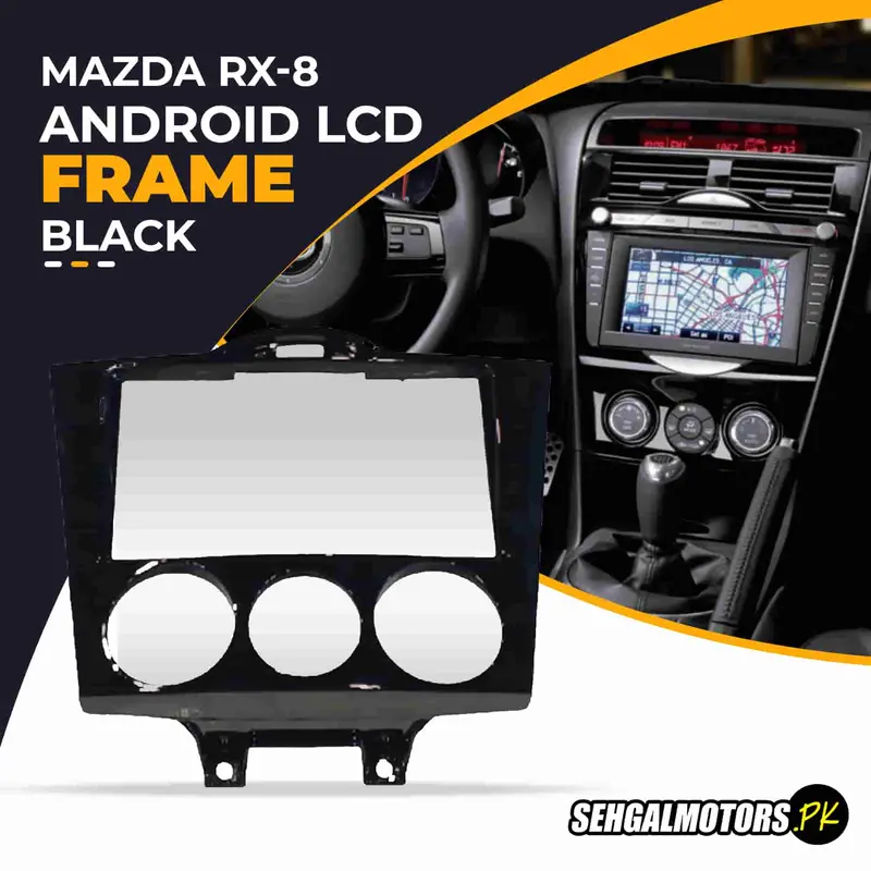 Mazda Rx-8 Android Lcd Frame Without Grip 9 Inches Black 2003-2008 1