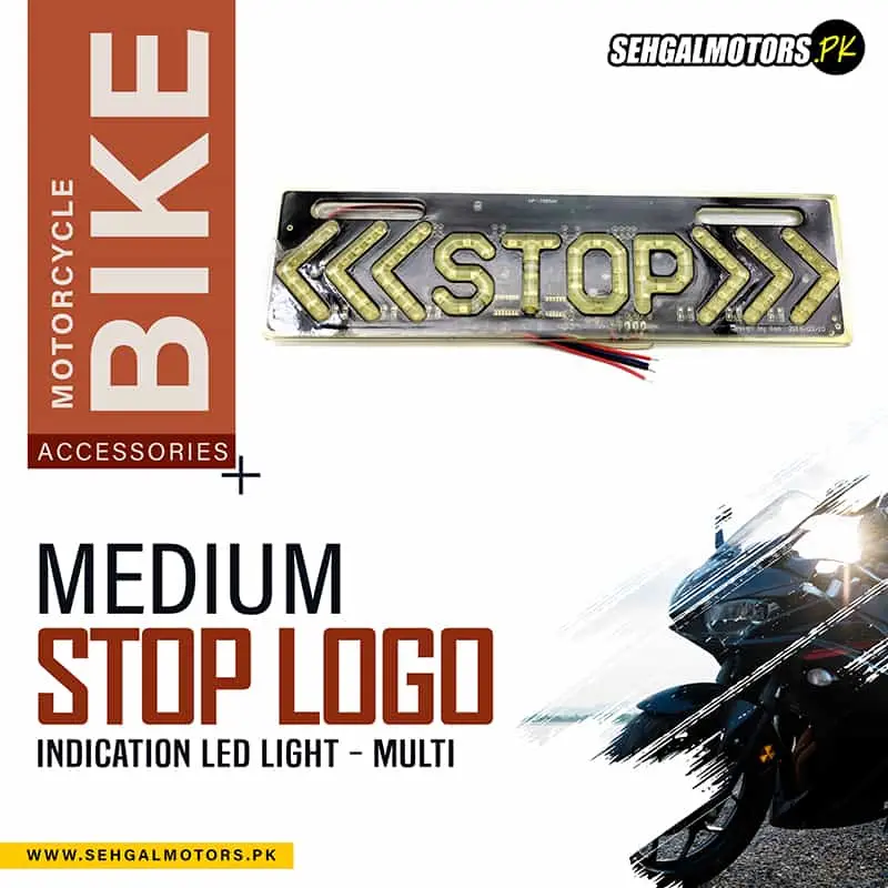 Medium Stop Logo Indication Led Light - Motorcycle Bike - Multi A00335 1