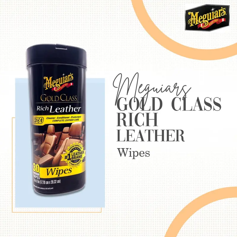 Meguiars Gold Class Rich Leather Wipes (G10900) 1