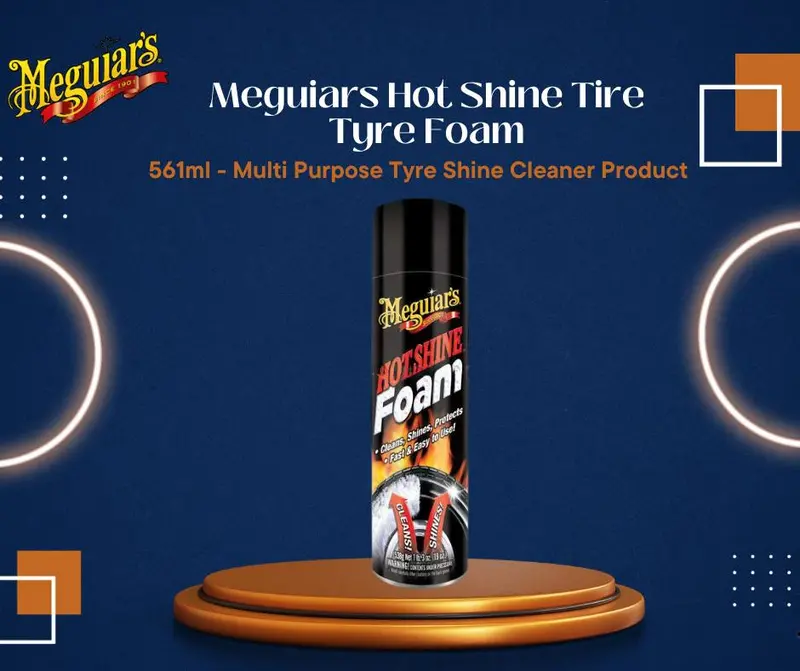 Meguiars Hot Shine Tire Tyre Foam (G13919) - 538 G - Multi Purpose Tyre Shine Cleaner Product 1