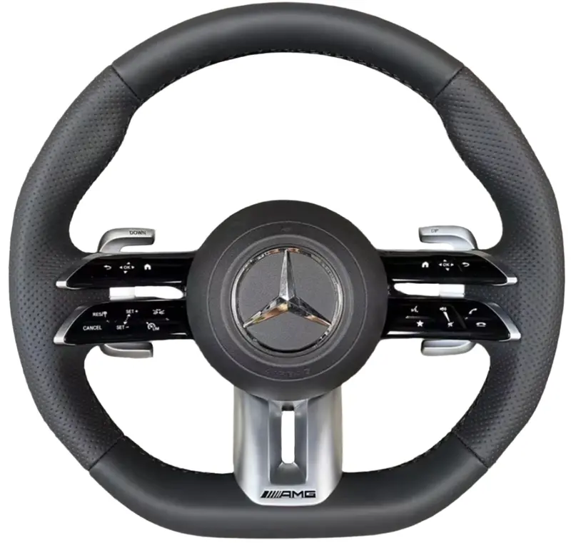 Mercedes Benz Amg Leather Steering Wheel Black Models: Up Till 2017 1