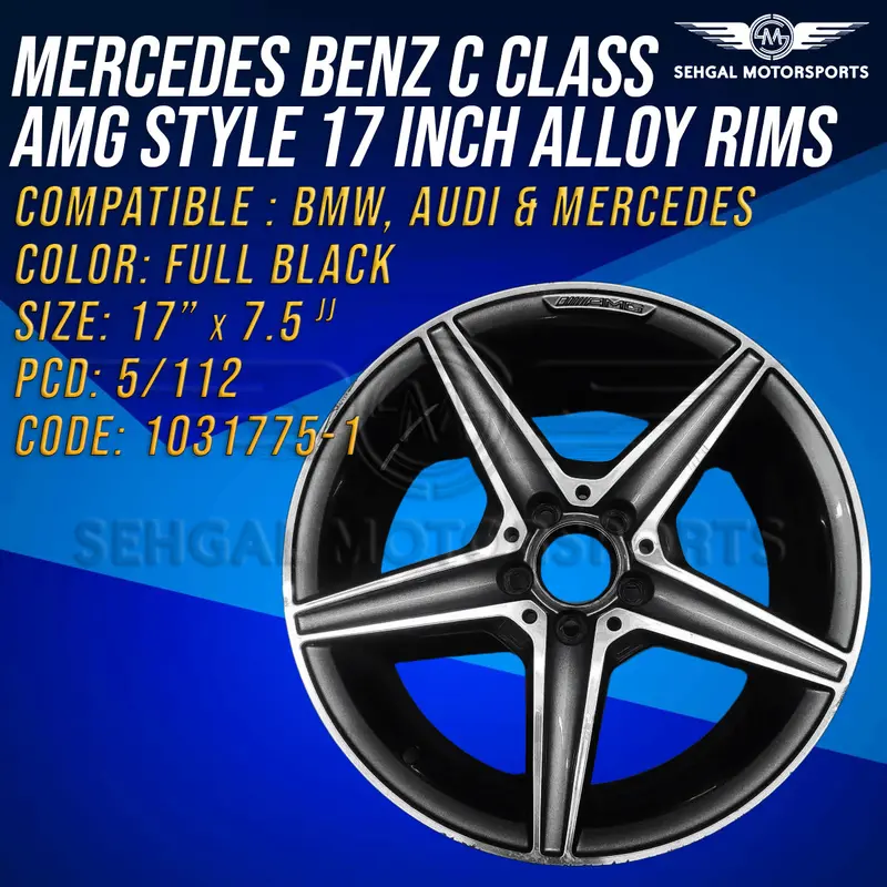 Mercedes Benz C Class Amg Style 17 Inch Alloy Rims (1031775-1) 2