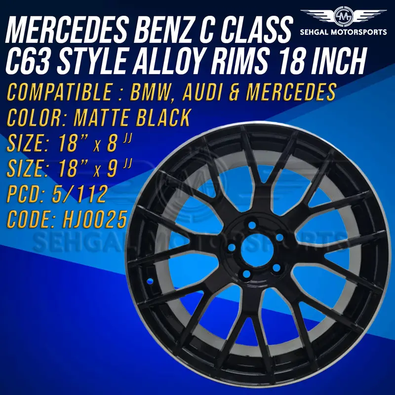Mercedes Benz C Class C63 Style Alloy Rims 18 Inch Staggered (Hj0025) 2