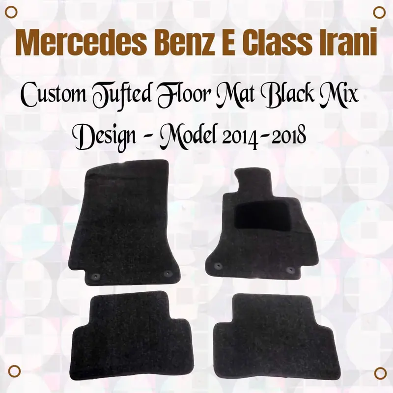 Mercedes Benz C Class Irani Custom Tufted Floor Mat Black Mix Design - Model 2014-2018 2014 - 2018 1