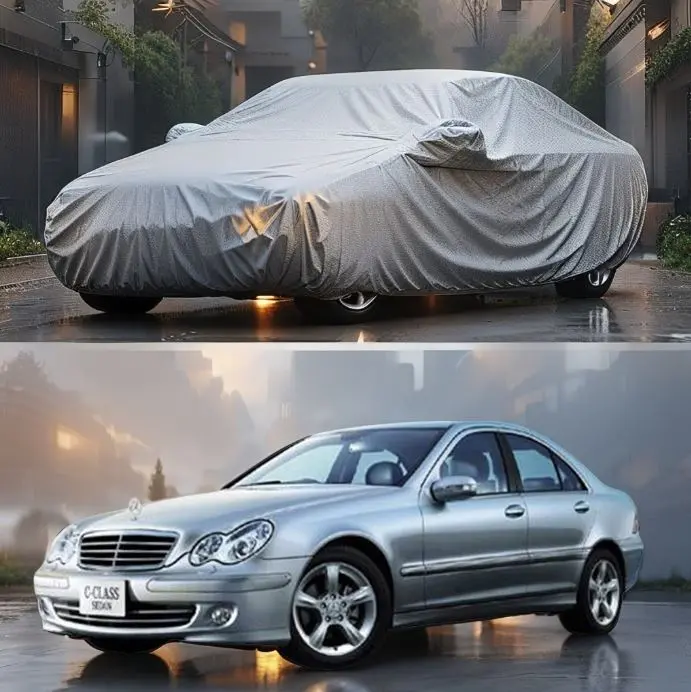 Mercedes Benz C Class Maximus Non Woven Car Top Cover 2001-2007 - - Scratchproof Waterproof  - Without Belt 1