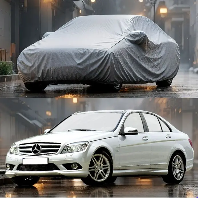 Mercedes Benz C Class Maximus Non Woven Car Top Cover 2007-2014 - - Scratchproof And Waterproof - Without Belt 1
